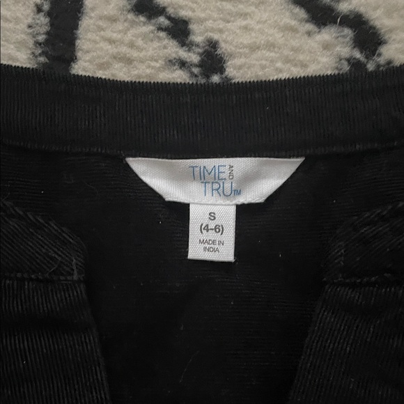 Black corduroy Long Sleeve Dress - Picture 5 of 5